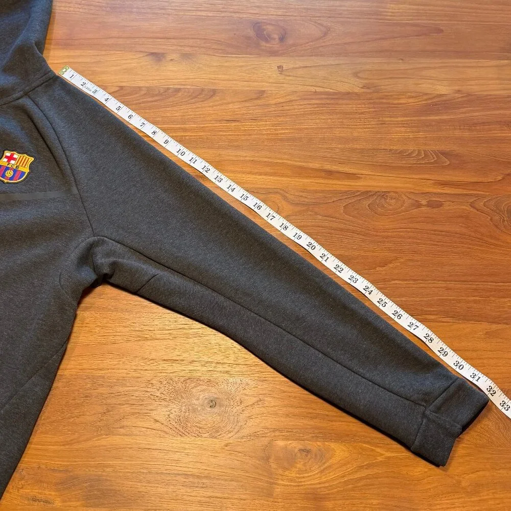 Nike FC Barcelona NSW Tech Fleece‎ Windrunner Jacket, Dark Gray, XXL
